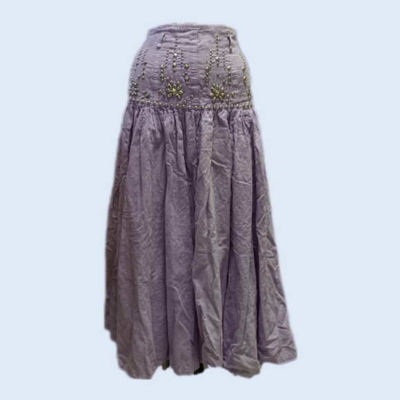 SOLD - Lavender Western Midi Skirt VTG S - Picture 3 of 9
